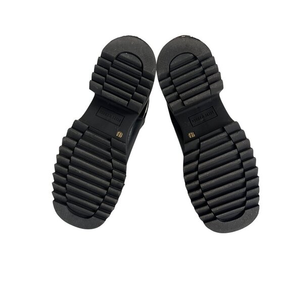 Steve Madden Black Leather Gates Ankle Boots Size 10 - Picture 6 of 8